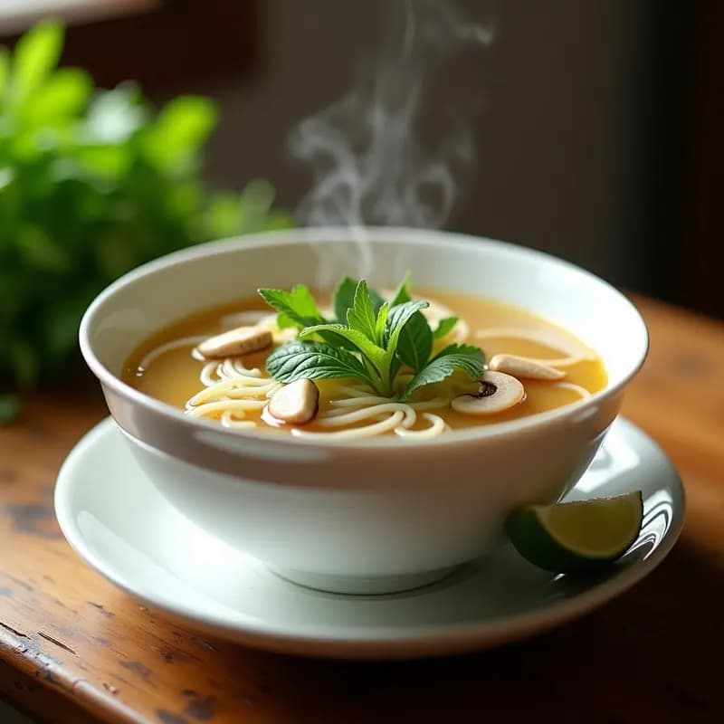 Sopa de Fideos Vermicelli con Caldo Pho: Receta Vietnamita Reconfortante y Ligera