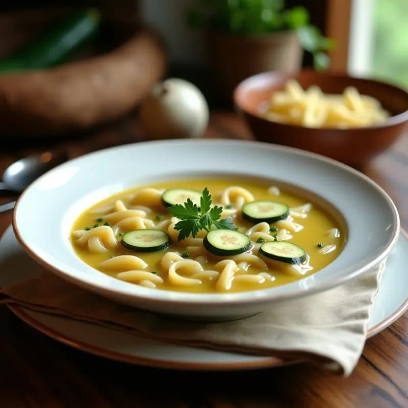 Sopa de Fideuá de Calabacín y Alcachofas: Receta Catalana Sin Gluten en Thermomix