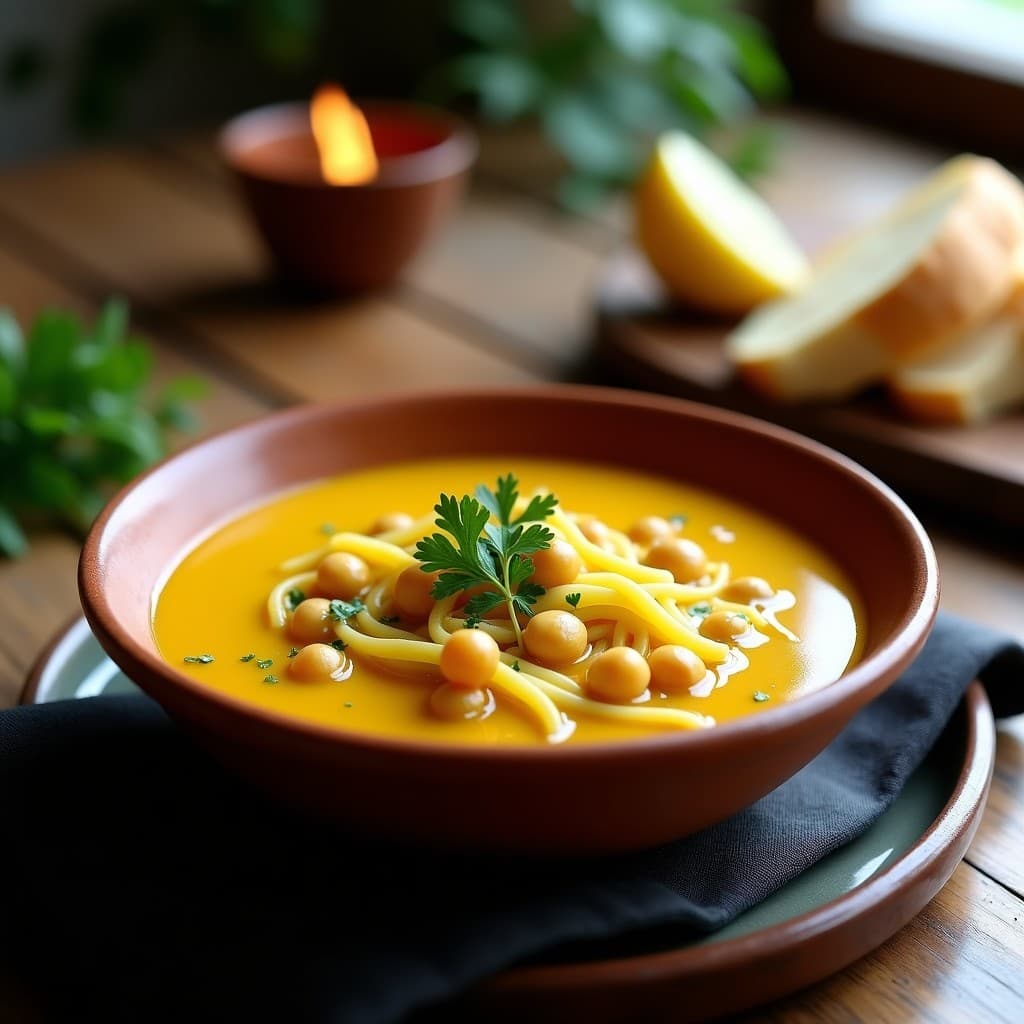 Sopa de Fideuá de Garbanzos con Caldo de Algas: Receta Española Vegana y Sin Pescado