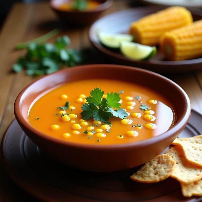 Sopa de Flor de Calabaza y Elote: Receta Mexicana Vegana en Olla Express