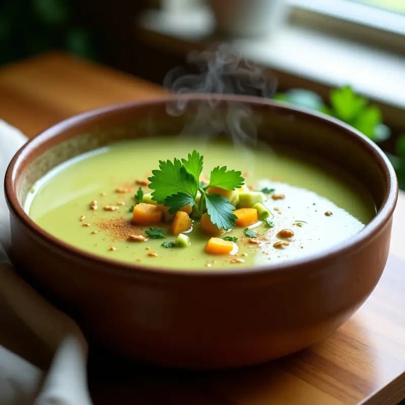 Sopa de Flores de Calabaza y Cacahuete: Receta Mexicana Keto en Olla Express