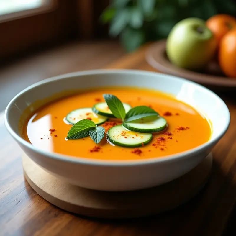 Gazpacho de Calabaza: Receta de Sopa Fría de Verano con Toque Ahumado