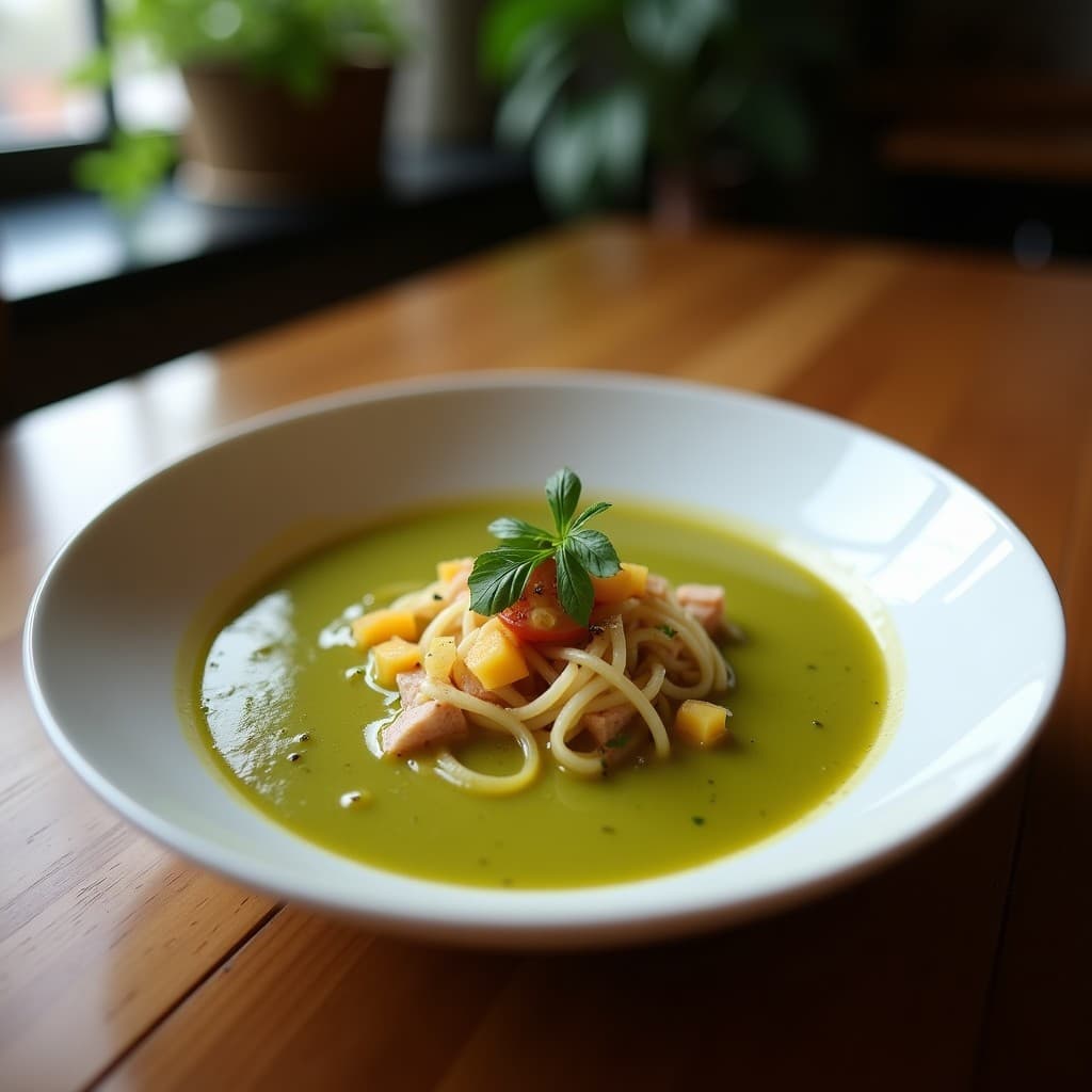 Sopa Fría de Gurkha y Manzana Verde con Vinagreta de Mostaza: Receta Nepalí Vegana y Digestiva