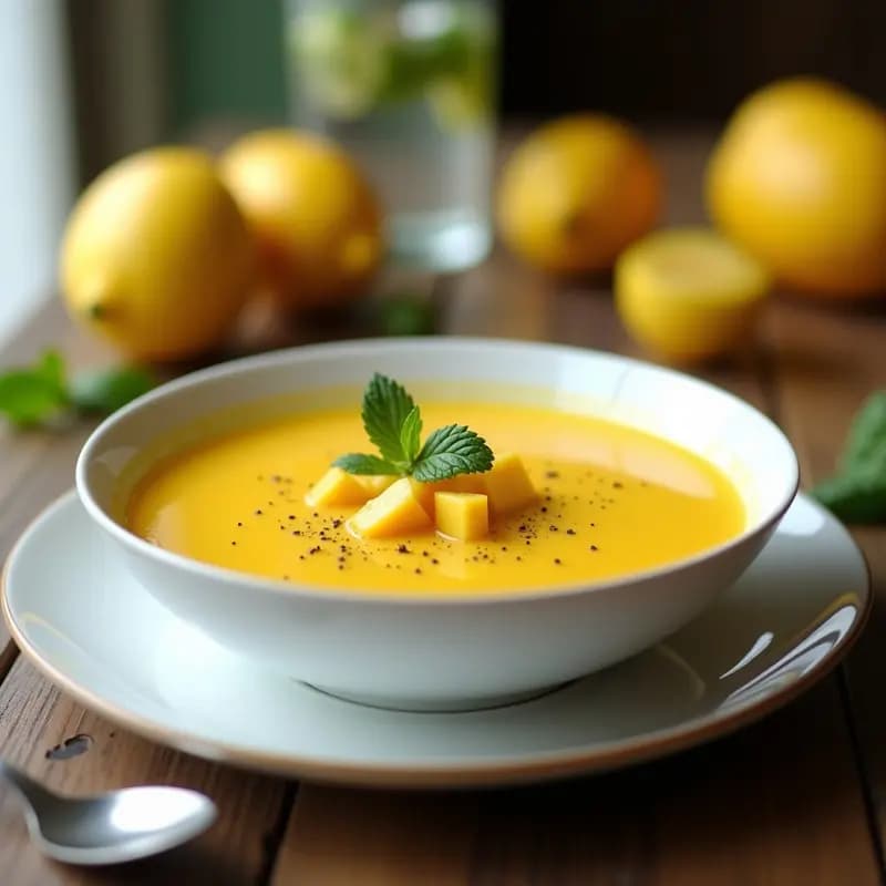 Sopa Fría de Mango y Leche de Almendras con Toque de Cardamomo: Receta Indiana de Verano Sin Lácteos