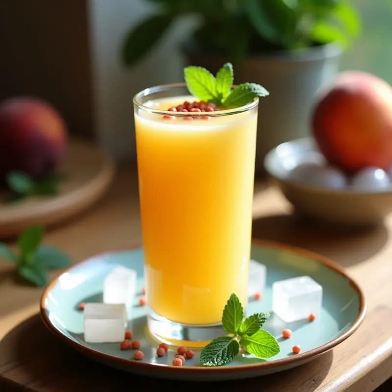 Sopa Fría de Melocotón y Menta: Receta Refrescante Sin Alcohol para Verano