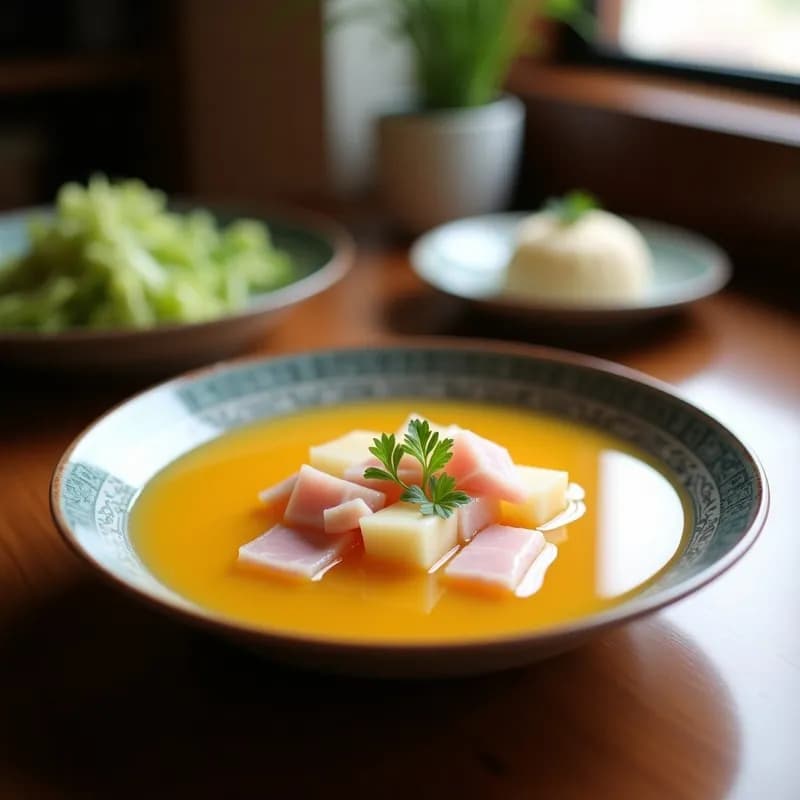Sopa Fría de Melón con Jamón Ibérico: Receta Refrescante y Gourmet en 10 Minutos