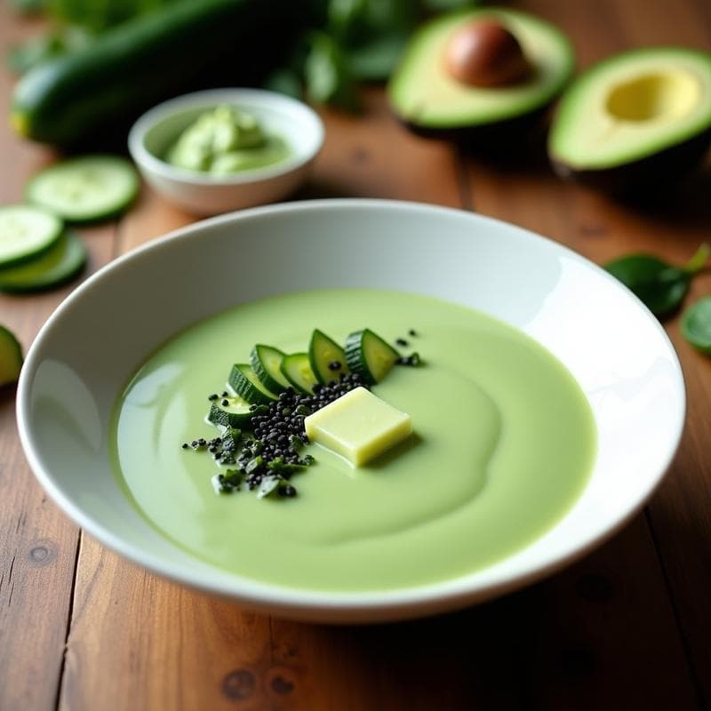 Sopa Fría de Pepino y Algas Nori con Helado de Wasabi: Receta Tailandesa Viral