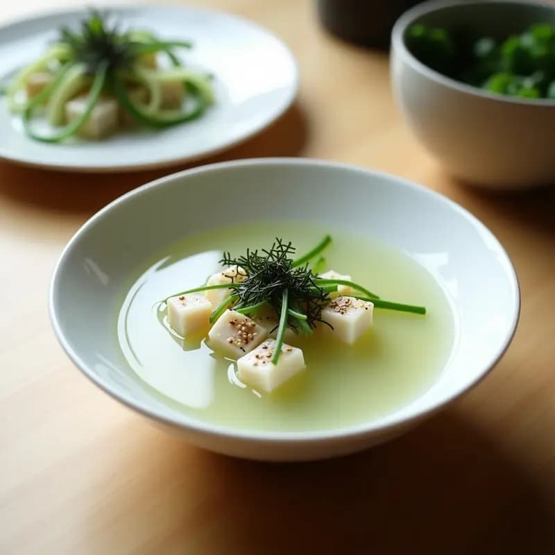 Sopa Fría de Pepino y Ankimo (Hígado de Pez): Receta Japonesa Gourmet en 20 Minutos