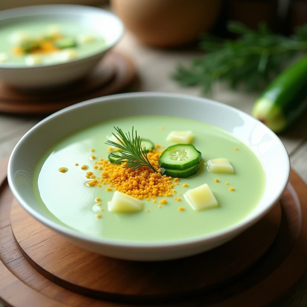 Sopa Fría de Pepino y Kéfir de Agua con Polen de Abeja: Receta Ucraniana Probiótica