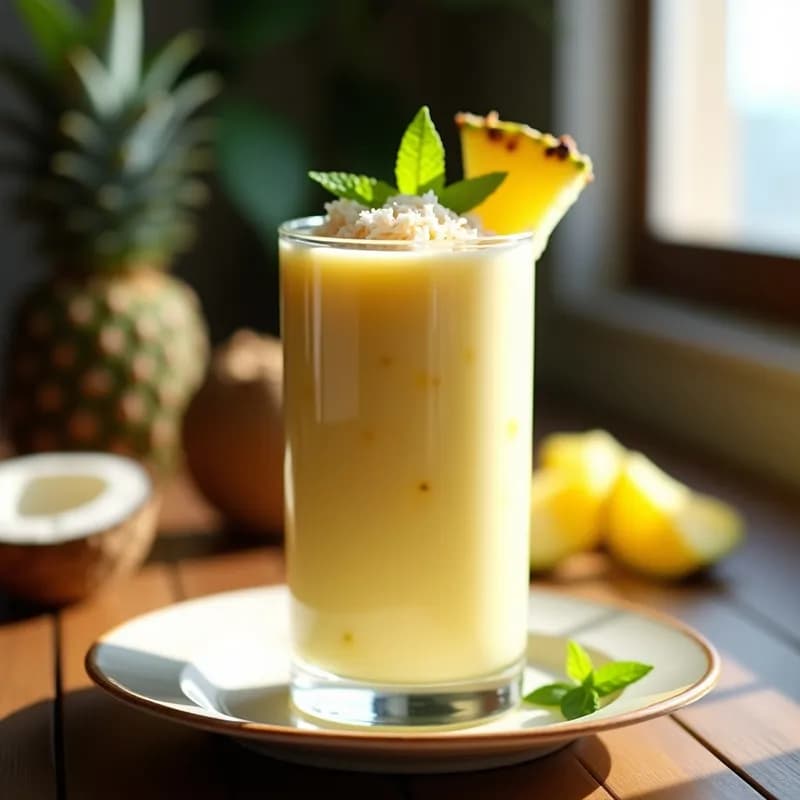 Sopa Fría de Piña Colada: Receta Gastronómica Sin Alcohol y Alta en Vitamina C