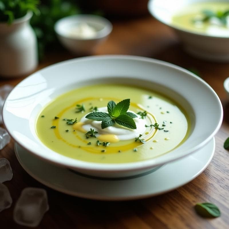 Sopa Fría de Puerro y Patata con Menta: Receta en Thermomix para Verano en 15 Minutos