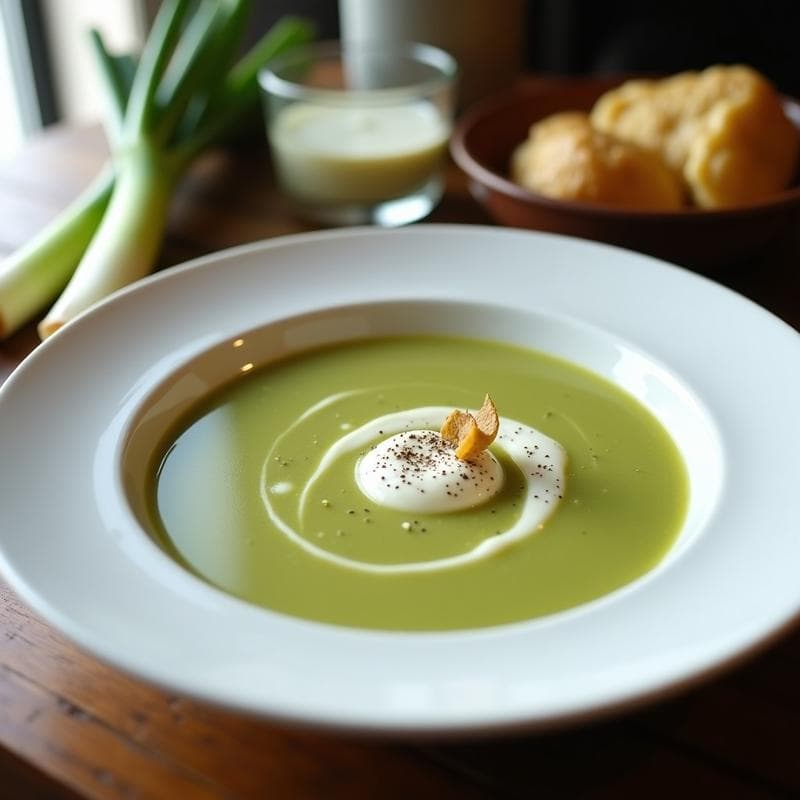 Sopa Fría de Puerro y Patata Trufada: Receta Gourmet Sin Cocción en 15 Minutos