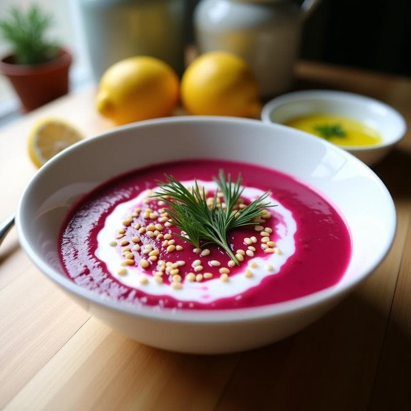 Sopa Fría de Remolacha y Yogur Griego: Receta Sin Cocción y Alta en Probióticos