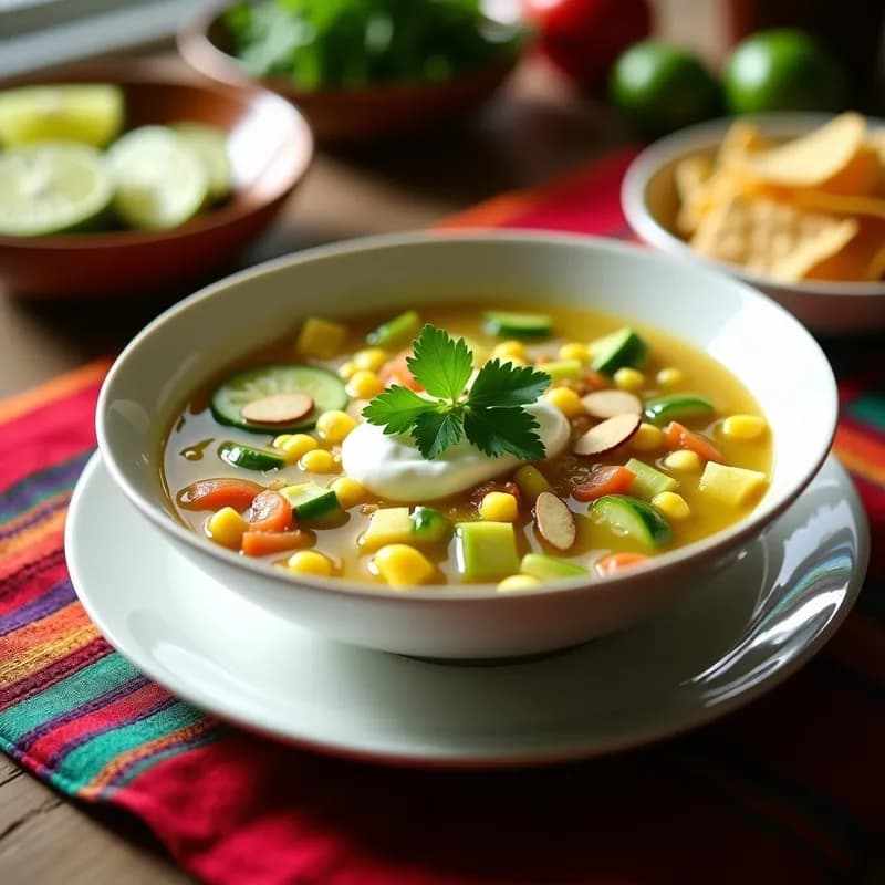 Sopa Fría de Jalisco: Receta Auténtica con Chiles Verdes y Elote en 25 Minutos