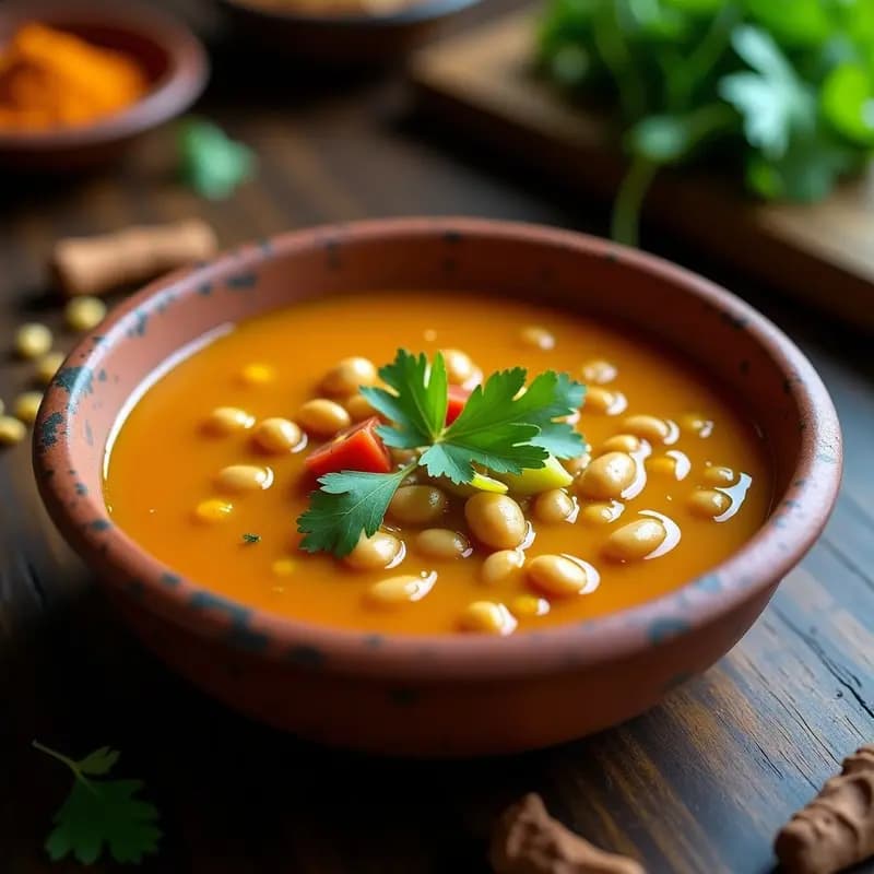Sopa de Frijoles Moth y Kokum: Receta India Vegana en Olla Exprés