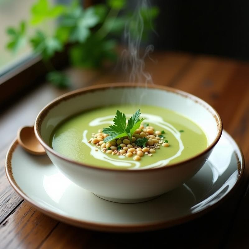 Sopa de Frijoles Mung y Jengibre con Cilantro: Receta Detox en Thermomix y Sin Gluten