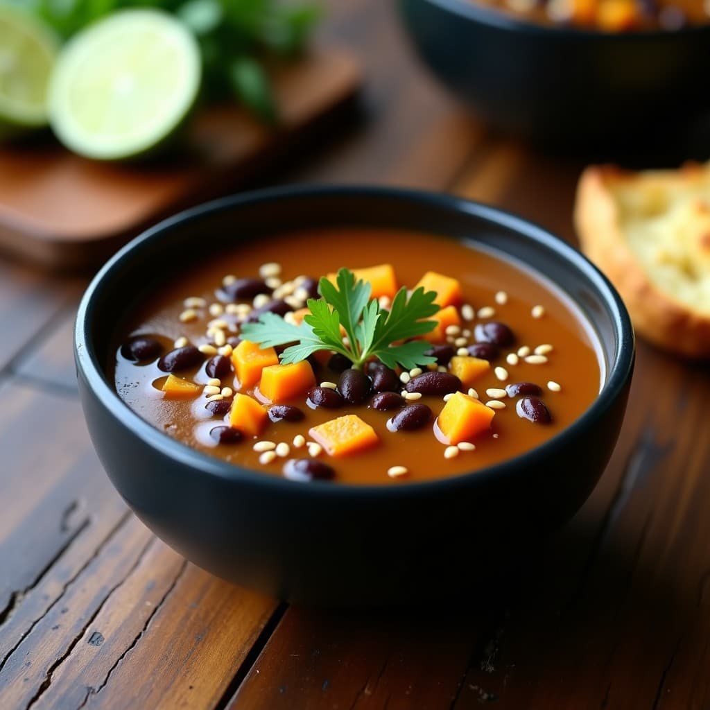 Sopa de Frijoles Negros y Calabaza: Receta Cubana Vegana en Olla Express
