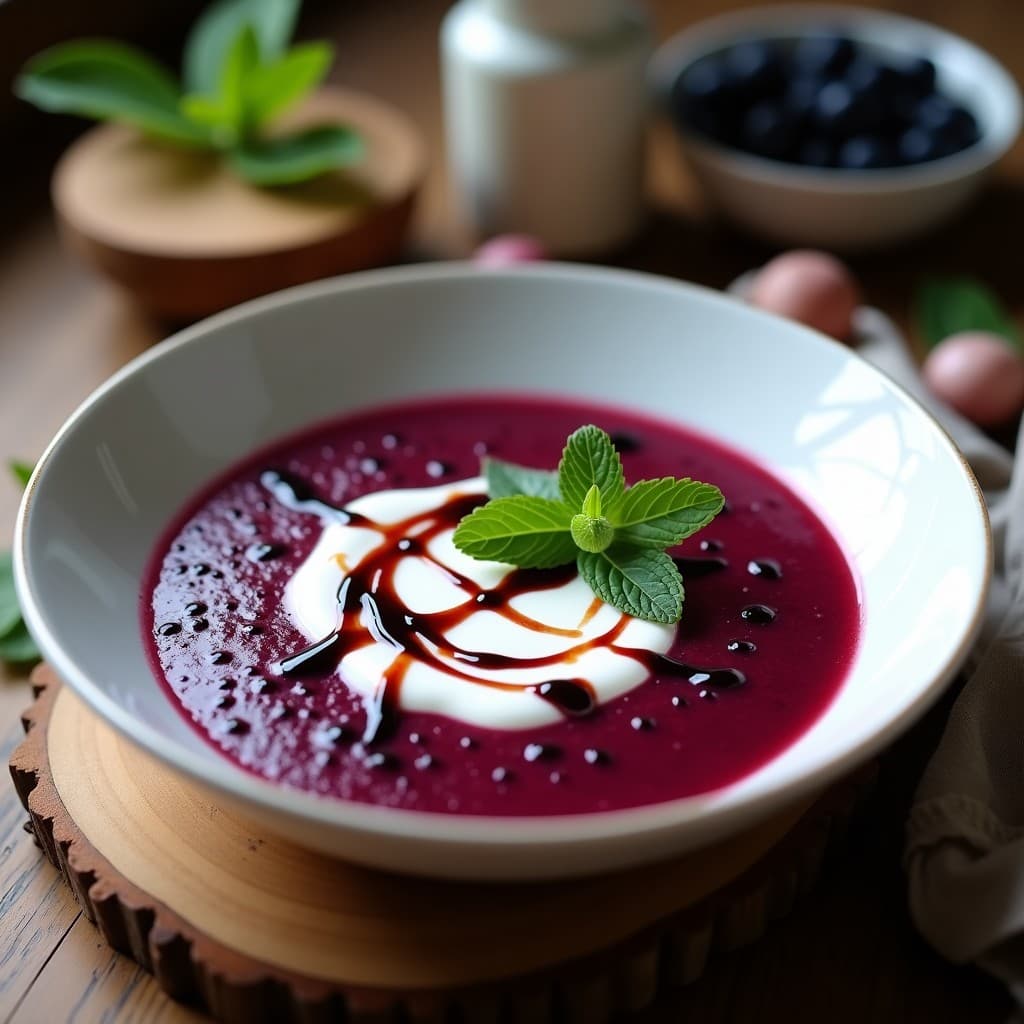 Sopa de Frutos del Bosque con Vinagre Balsámico: Entrante Dulce-Salado en Thermomix