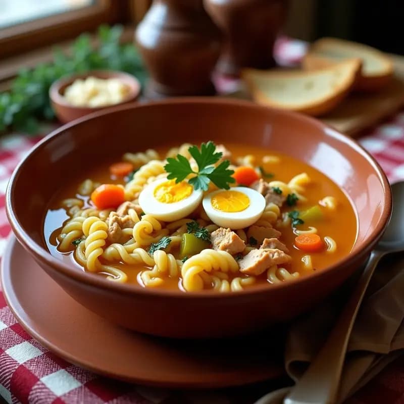 Sopa de Galets con Pollo y Fideos Gruesos: Receta Catalana de Navidad