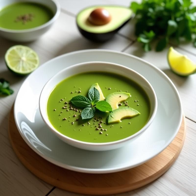 Sopa Fría de Gazpacho Verde con Aguacate y Pepino: Receta Española Detox en 5 Minutos