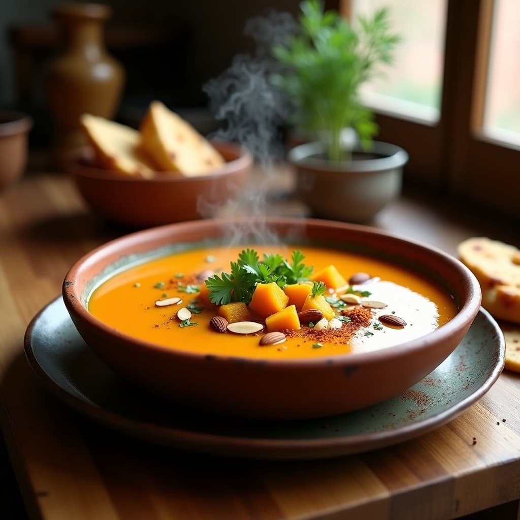Sopa de Guandú y Calabaza con Especias Bereber: Receta Norteafricana en Olla Exprés