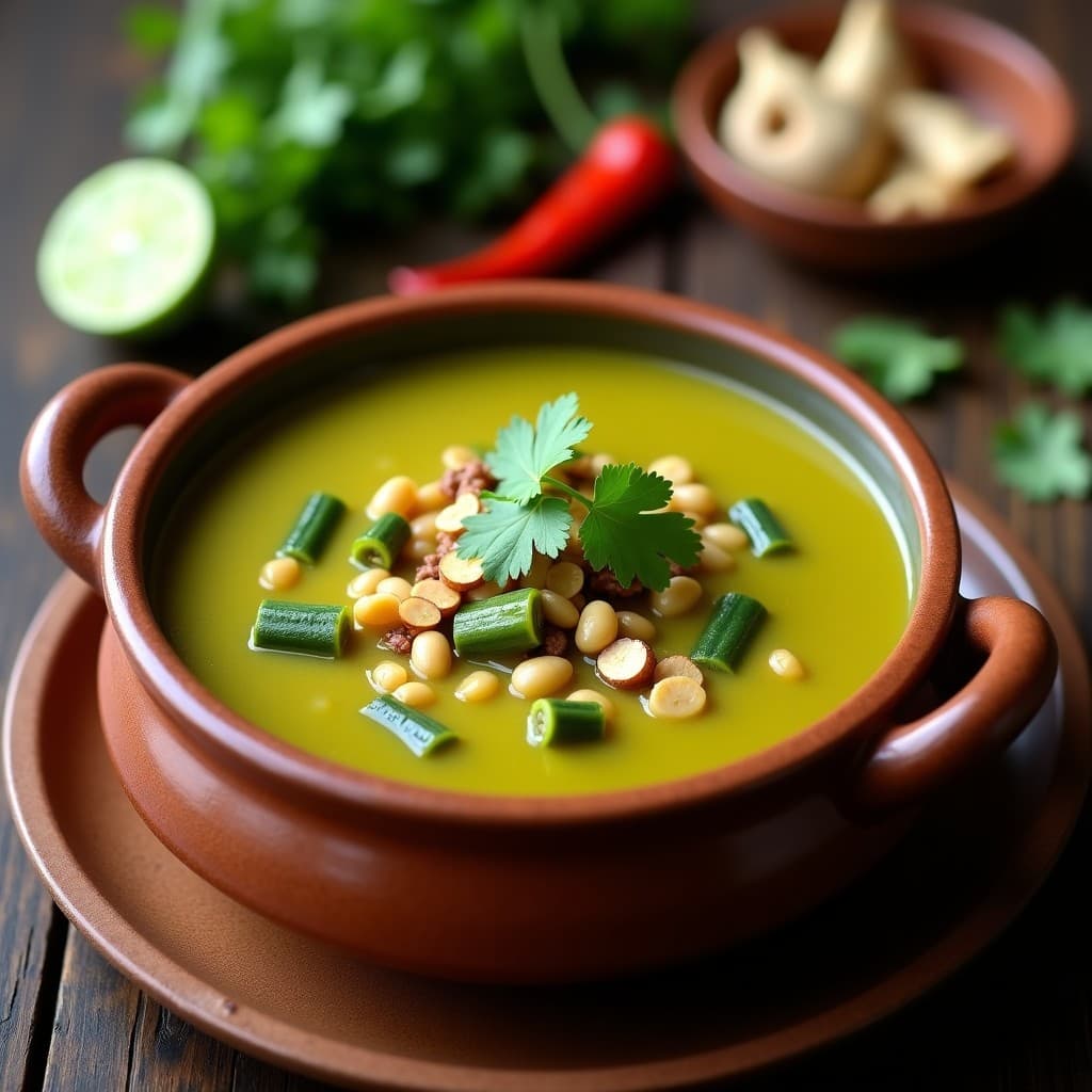 Sopa de Guandú y Okra: Receta Afrocaribeña en Olla Exprés con Toque Picante