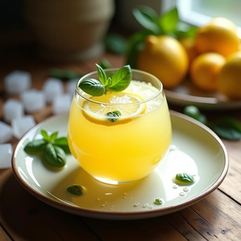 Sopa de Hielo de Limón y Albahaca: Receta Italiana Refrescante Sin Cocción
