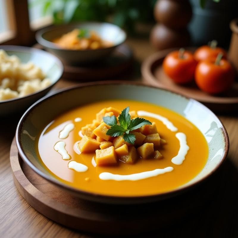 Sopa de Jackfruit y Coco: Receta Sri Lankesa Vegana en Olla Express