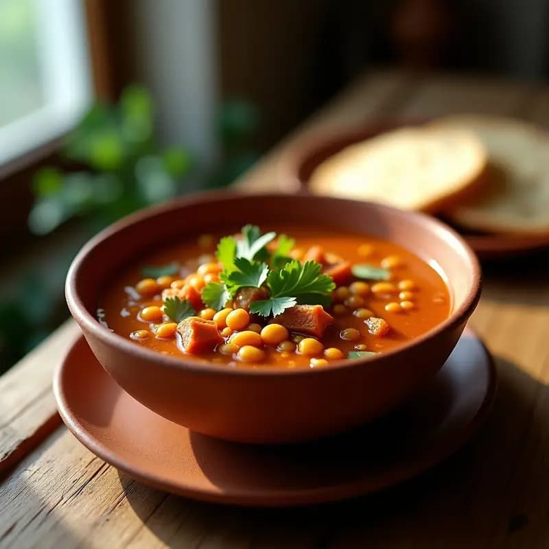 Sopa de Jackfruit y Lentejas con Especias Berbere: Receta Etíope en Olla Exprés