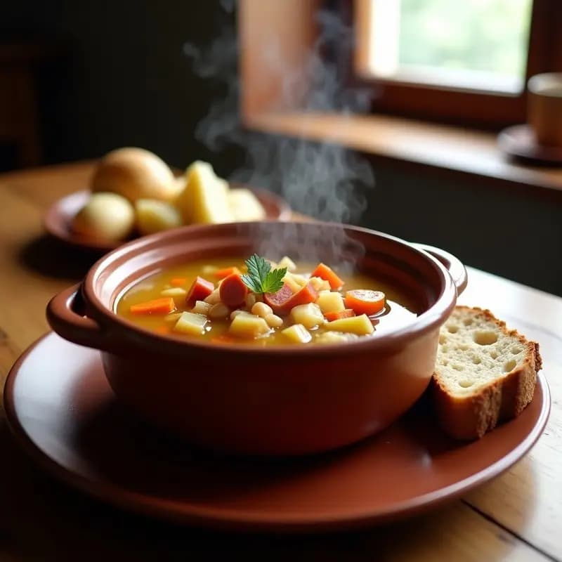 Sopa de Joandilla: Receta Tradicional Asturiana con Alubias, Verduras y Chorizo