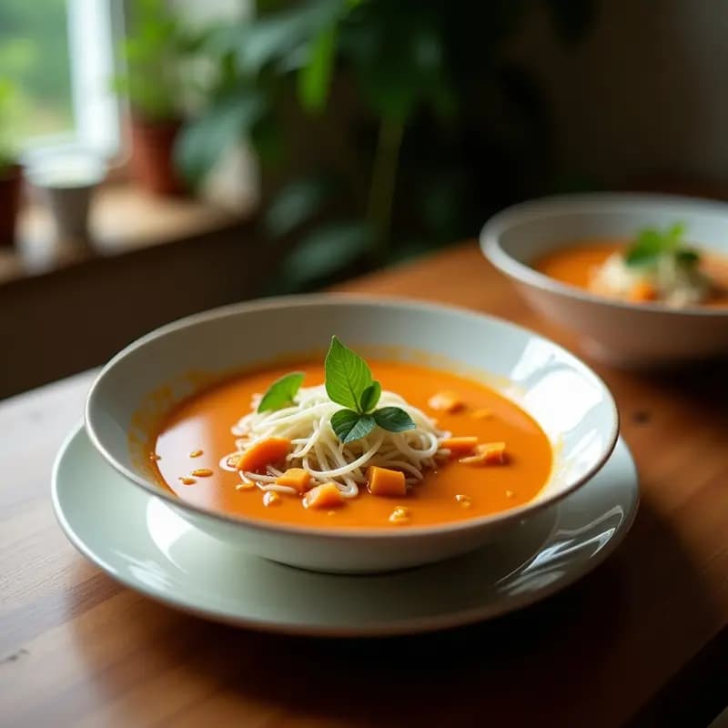 Sopa Jochien Root Vegana: Receta Tailandesa de Raíces y Coco en 25 Minutos