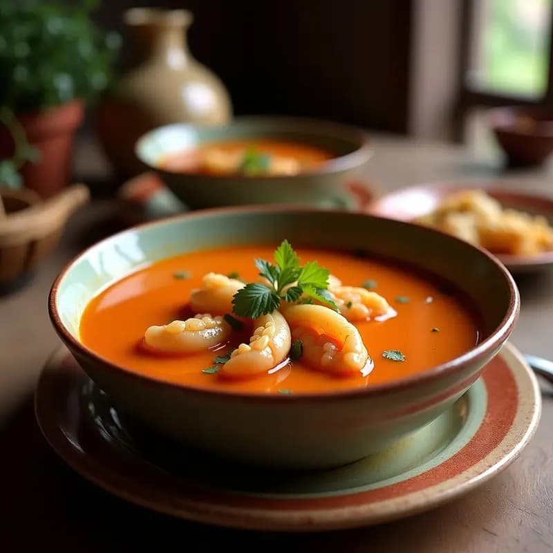 Sopa de Joel Rosellón y Camarones: Receta Mexicana en Olla Exprés con Toque Picante