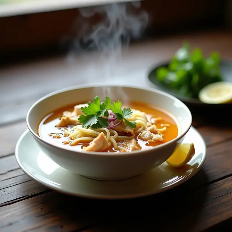 Sopa de Fideos de Konjac con Caldo de Pollo y Jengibre: Receta Tailandesa Low Carb