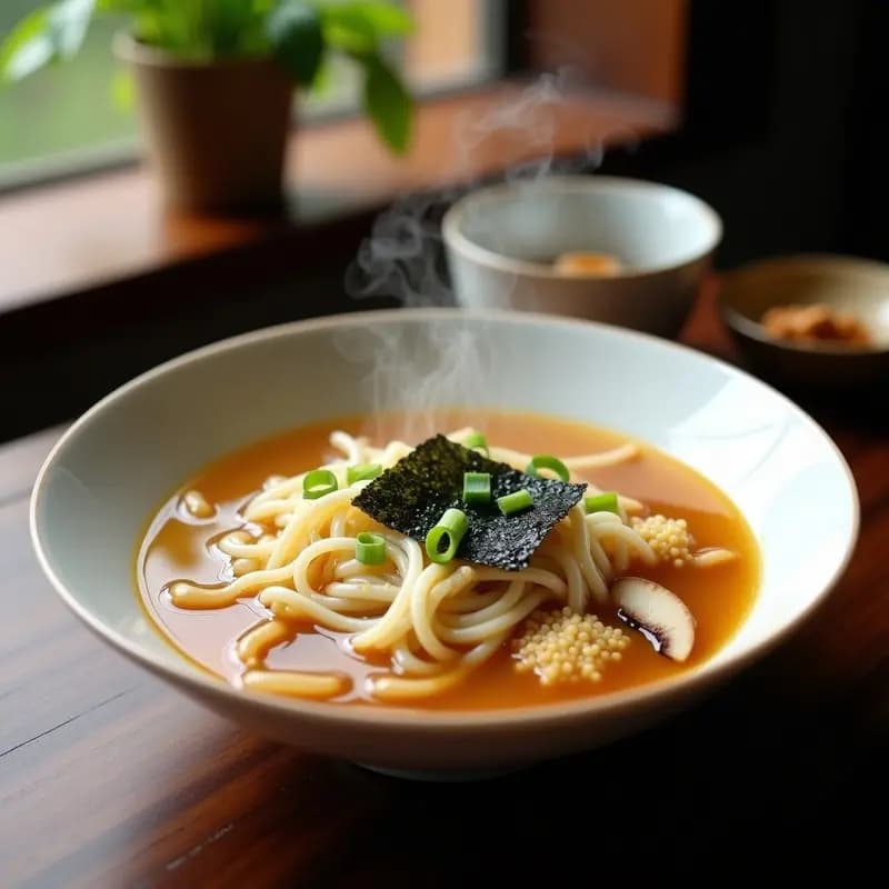 Sopa de Fideos de Konnyaku y Setas Shiitake: Receta Japonesa Sin Calorías en Thermomix