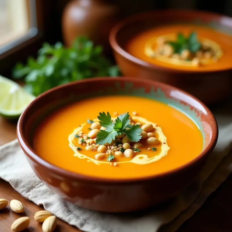 Sopa Lajo de Batata y Maní con Aji Amarillo: Receta Peruana en Olla a Presión