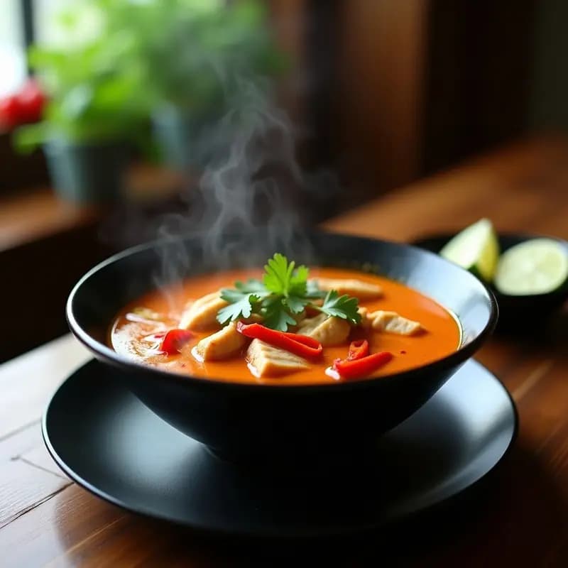 Sopa Laksá de Pollo y Lemongrass: Receta Malasia Span en Thermomix y Alta en Proteína