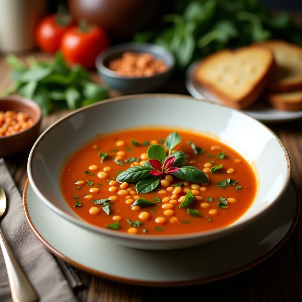 Sopa de Lenteja Roja y Espinacas con Aroma de Comino: Receta India Vegana en 20 Minutos