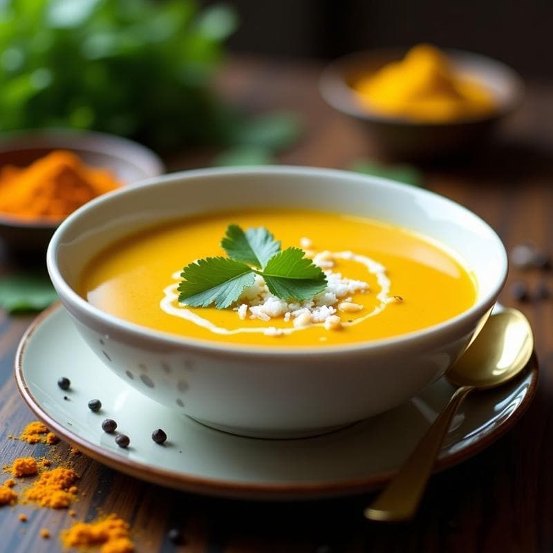 Sopa de Lentejas Amarillas y Cúrcuma: Receta Sri Lankesa Detox en Olla Lenta