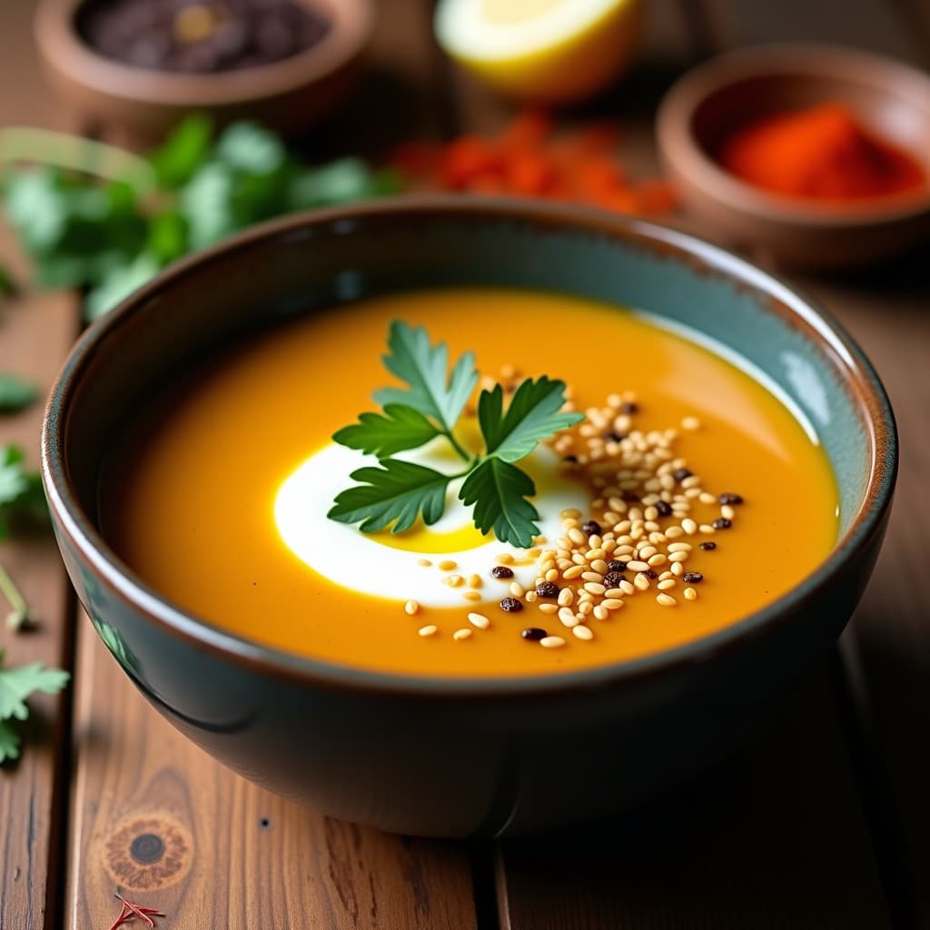 Sopa de Lentejas Beluga y Azafrán: Receta Persa en Olla Express con Aroma Real