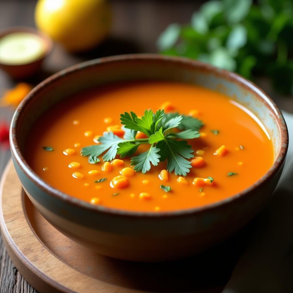 Sopa de Lentejas Corail con Jengibre y Cilantro: Receta Persa Detox en Olla Rápida