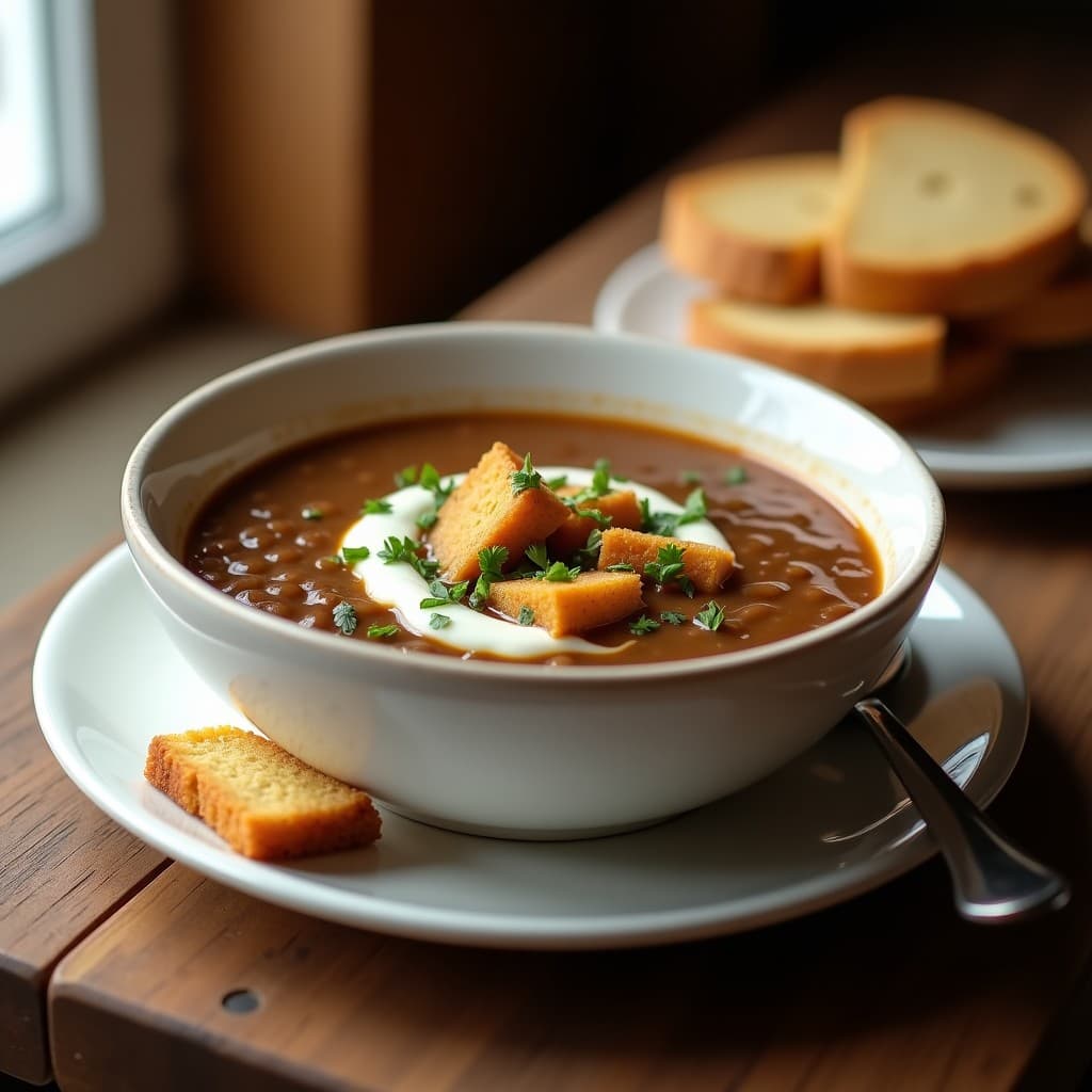 Sopa de Lentejas de Corral con Pan de Jengibre: Receta Alemana en Olla Express