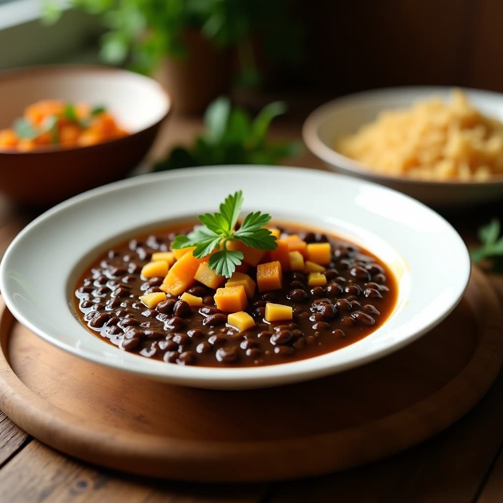Sopa de Lentejas Negras y Coco: Receta Vegana con Toque Caribeño en Olla Lenta