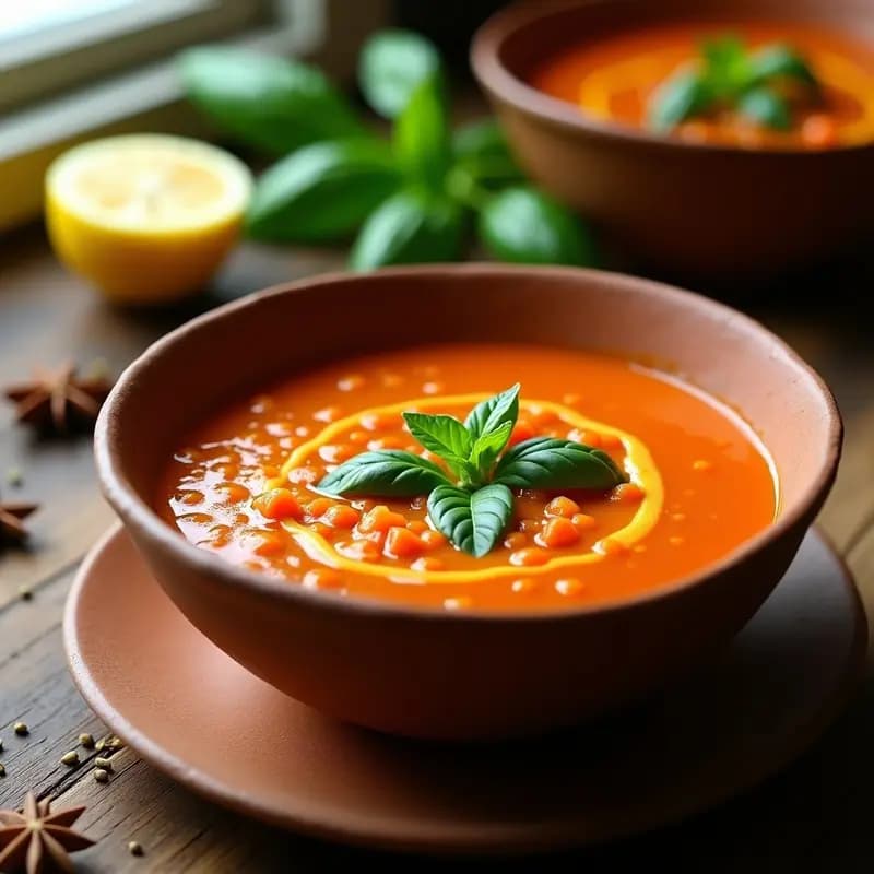 Sopa de Lentejas Rojas con Albahaca y Limón: Receta India Detox y Reconfortante