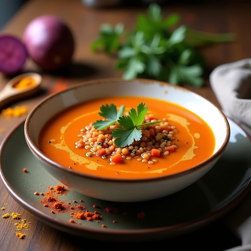 Sopa de Lentejas Rojas y Batata Morada en Instant Pot: Receta Vegana y Antinflamatoria
