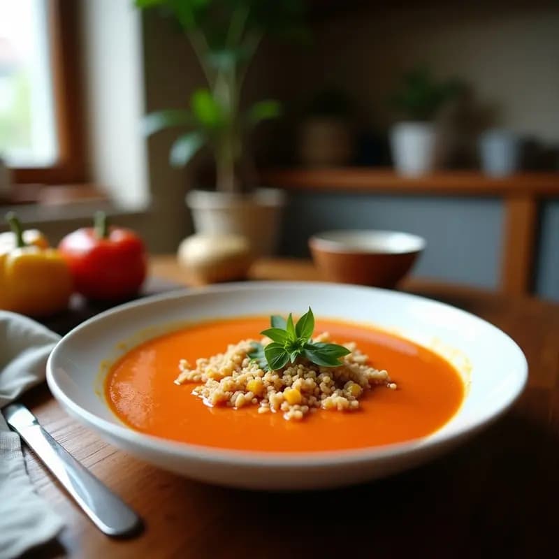 Sopa de Lentejas Rojas y Bulgur con Infusión de Azafrán: Receta Turca en Olla Express
