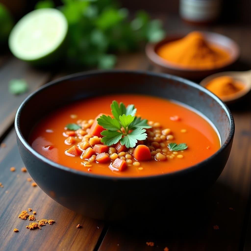 Sopa de Lentejas Rojas y Camu Camu: Receta Peruana Rápida en Olla Exprés