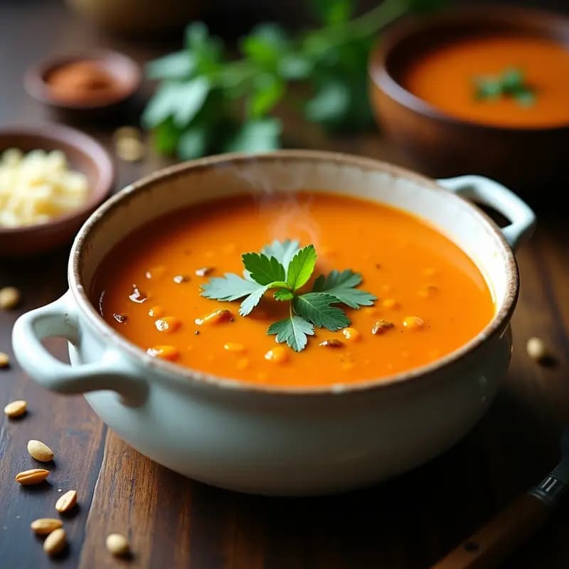 Sopa de Lentejas Rojas y Cilantro: Receta Indiana Express en Olla a Presión