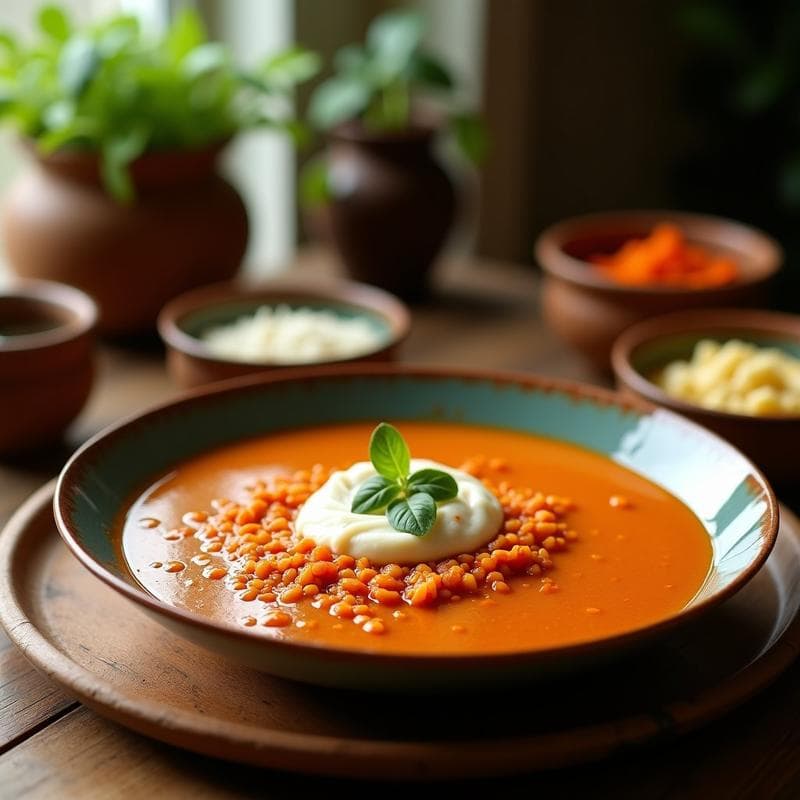Sopa de Lentejas Rojas y Coco: Receta en Olla Express con Especias de Sri Lanka