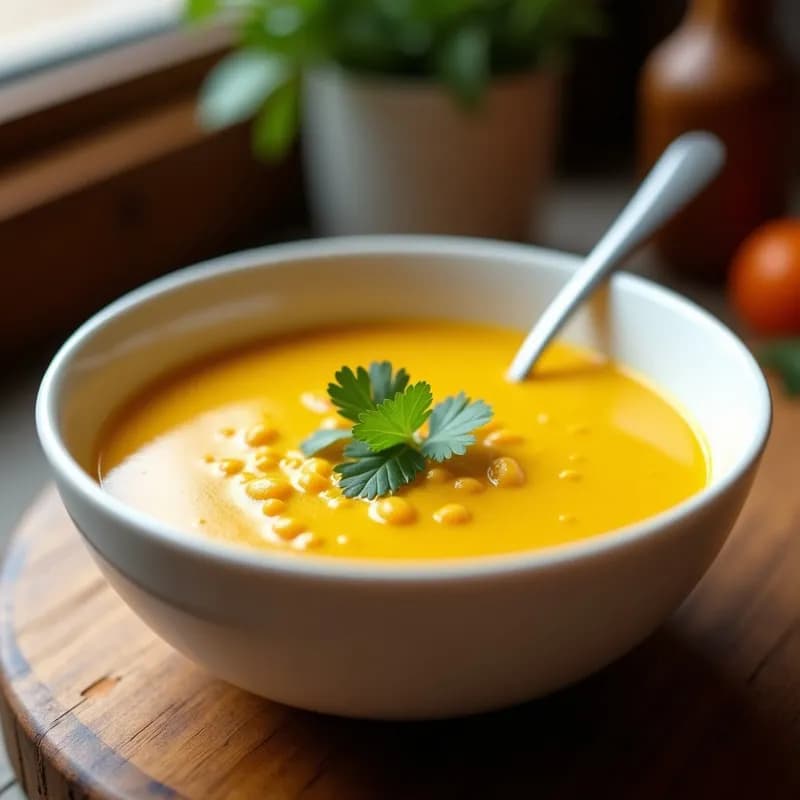 Sopa de Lentejas Rojas con Cúrcuma: Receta en Airfryer en 20 Minutos