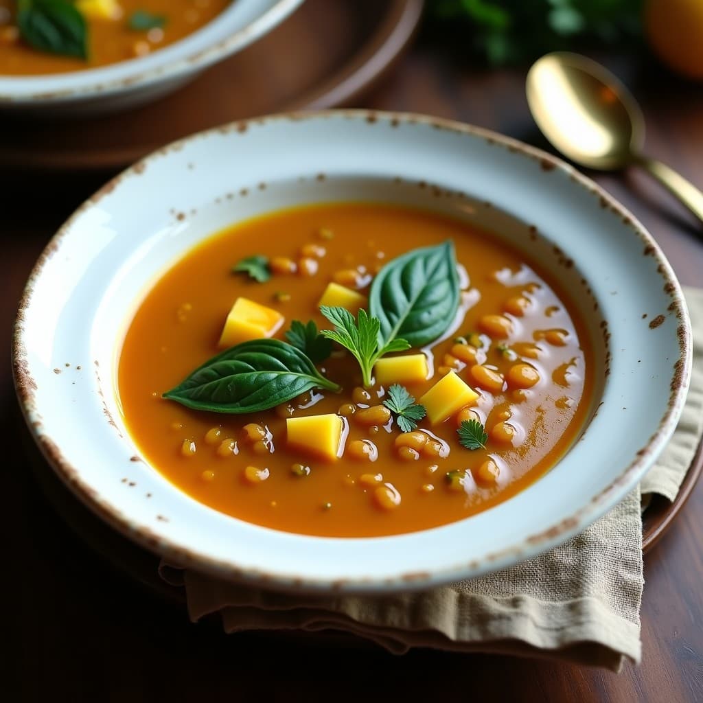 Sopa de Lentejas Rojas con Espinacas y Limón Confitado: Receta Persa Keto